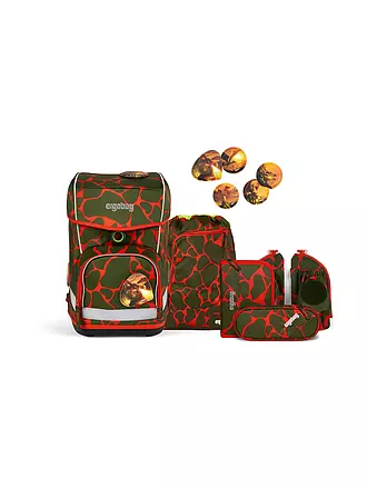 ERGOBAG | Set de cartable 6 pièces CUBO Light Lumi - SuBärkraft | olive